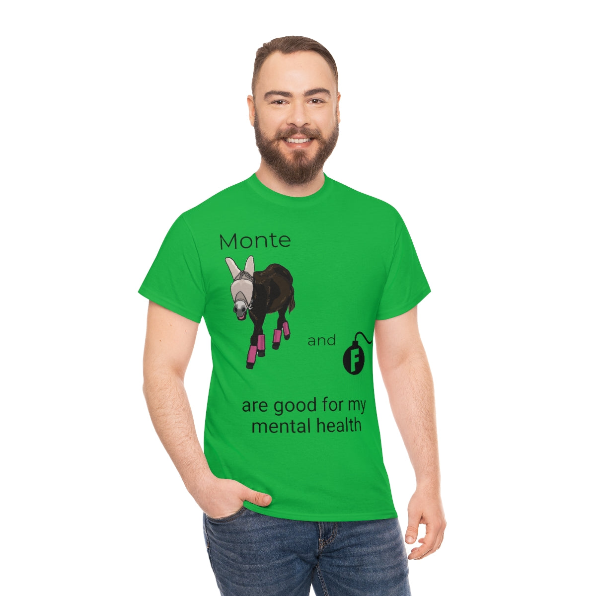 Monte and F-Bombs Are Good for my Mental Health Unisex Heavy Cotton Tee (S-3XL)