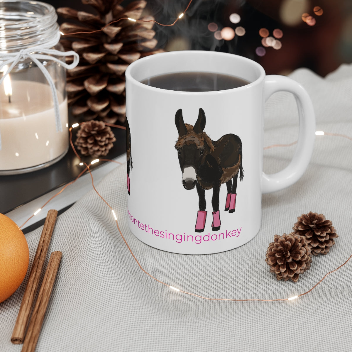Mornings with Monte the Singing Donkey Summer Cut Ceramic Mug 11oz