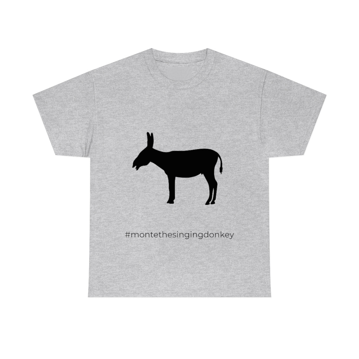 Monte the Singing Donkey Unisex Braying Silhouette Heavy Cotton Tee (S-5X)