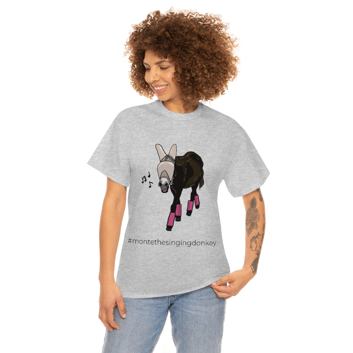 Monte the Singing Donkey Fly Gear Unisex Heavy Cotton Tee (S-5X)