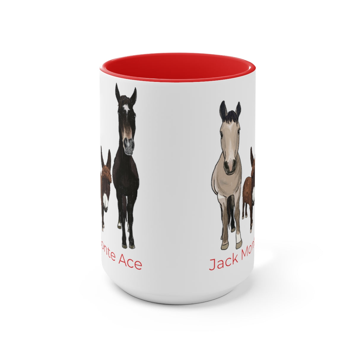 Mornings with Monte the Singing Donkey and The Brudders Two-Tone Mugs, 15oz