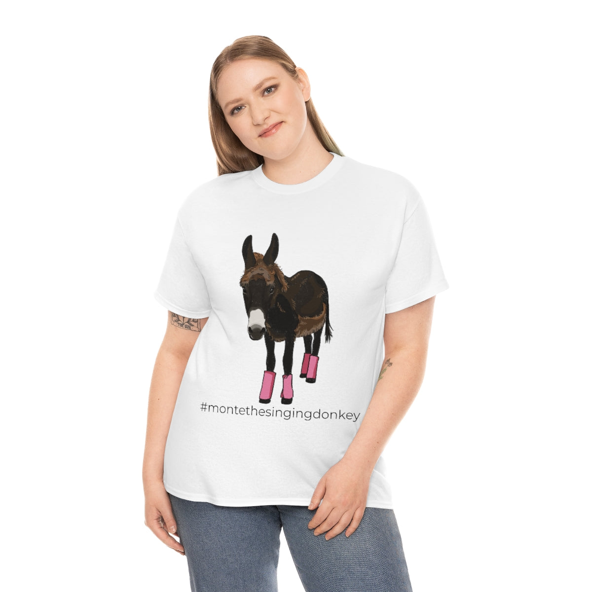 Monte the Singing Donkey Fly Gear Unisex Heavy Cotton Tee (S-5X)