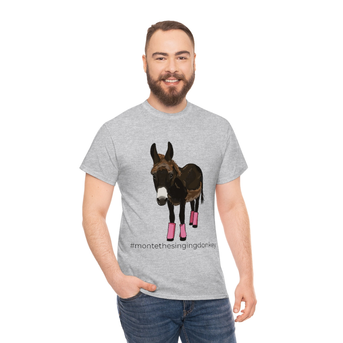 Monte the Singing Donkey Fly Gear Unisex Heavy Cotton Tee (S-5X)