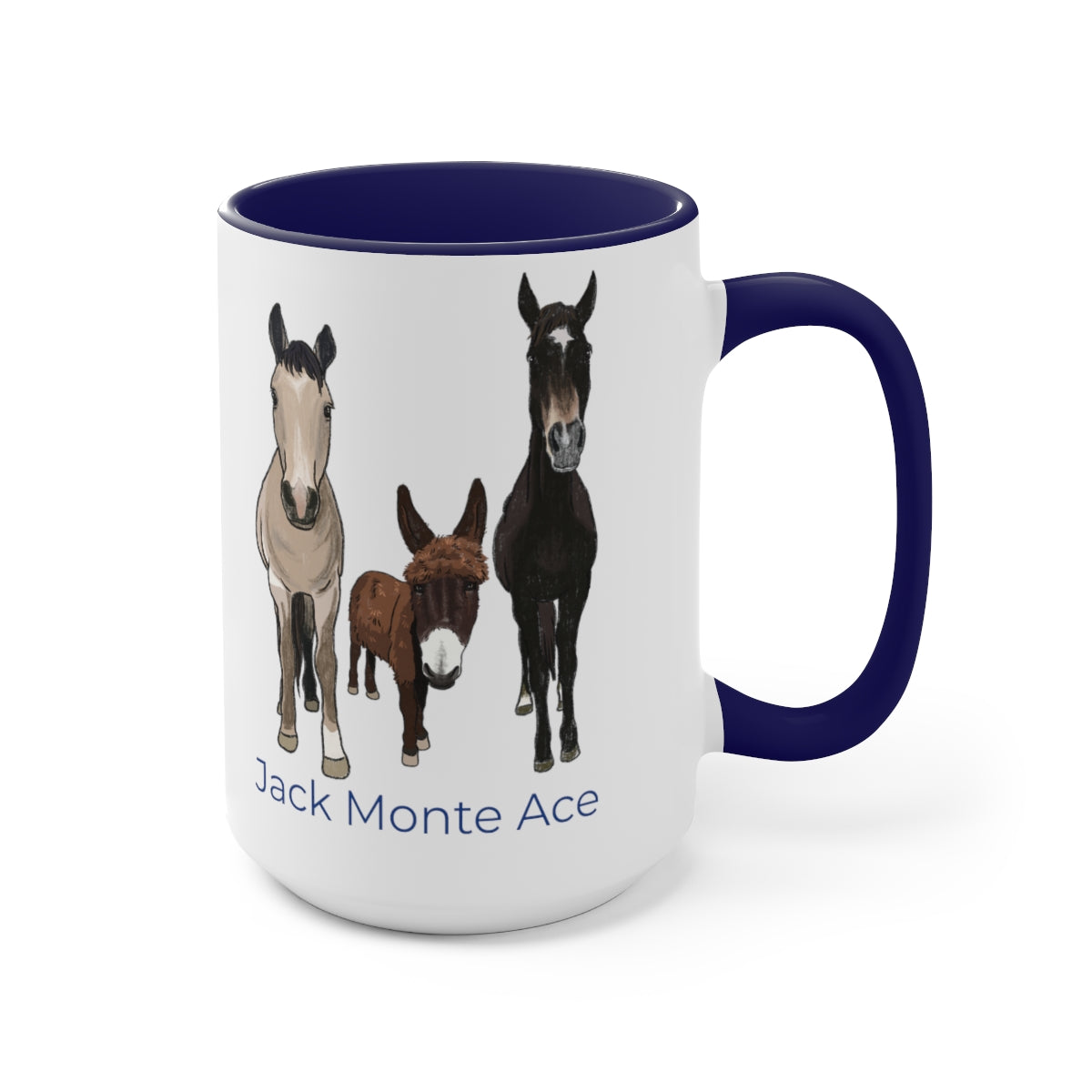 Mornings with Monte the Singing Donkey and The Brudders Two-Tone Mugs, 15oz