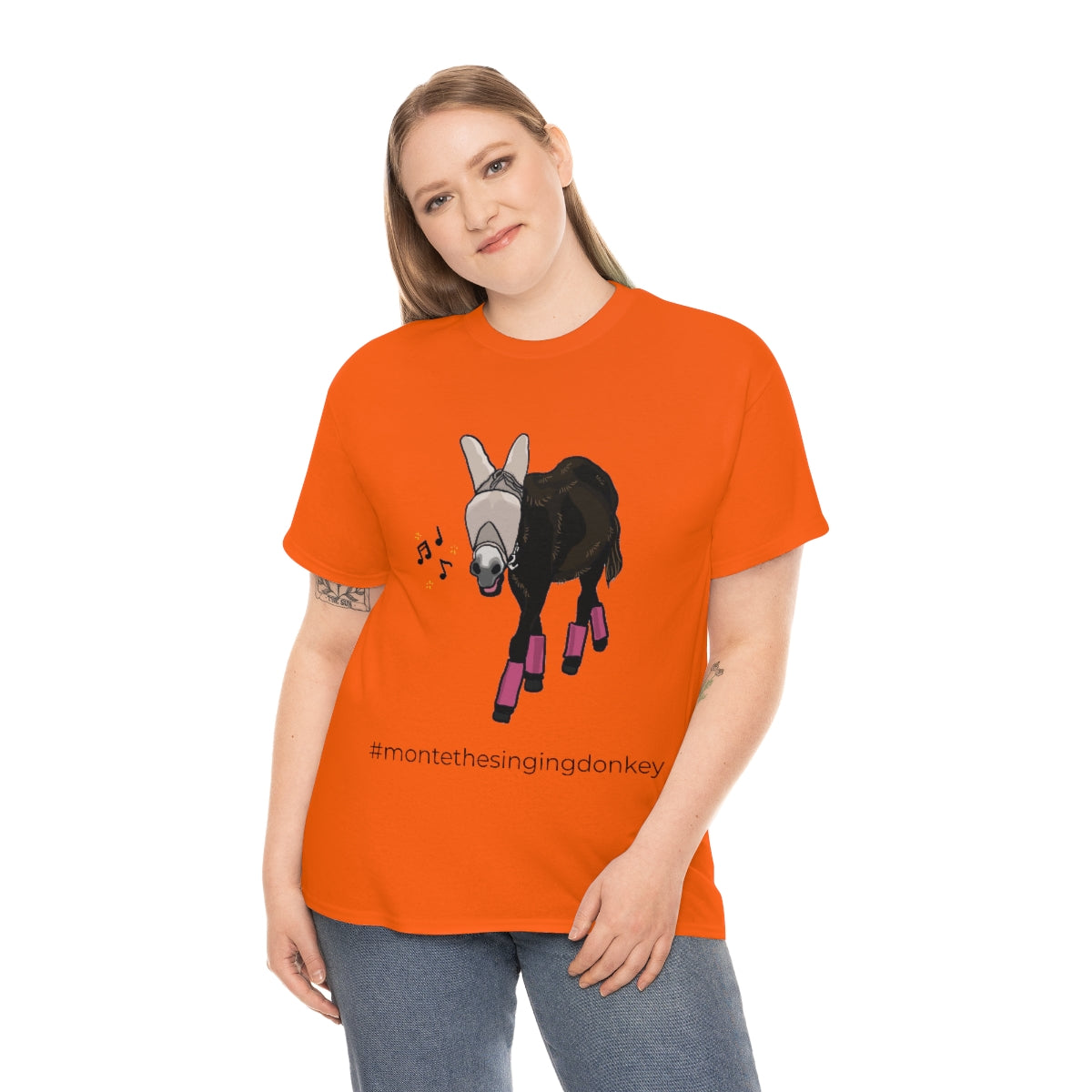 Monte the Singing Donkey Fly Gear Unisex Heavy Cotton Tee (S-5X)