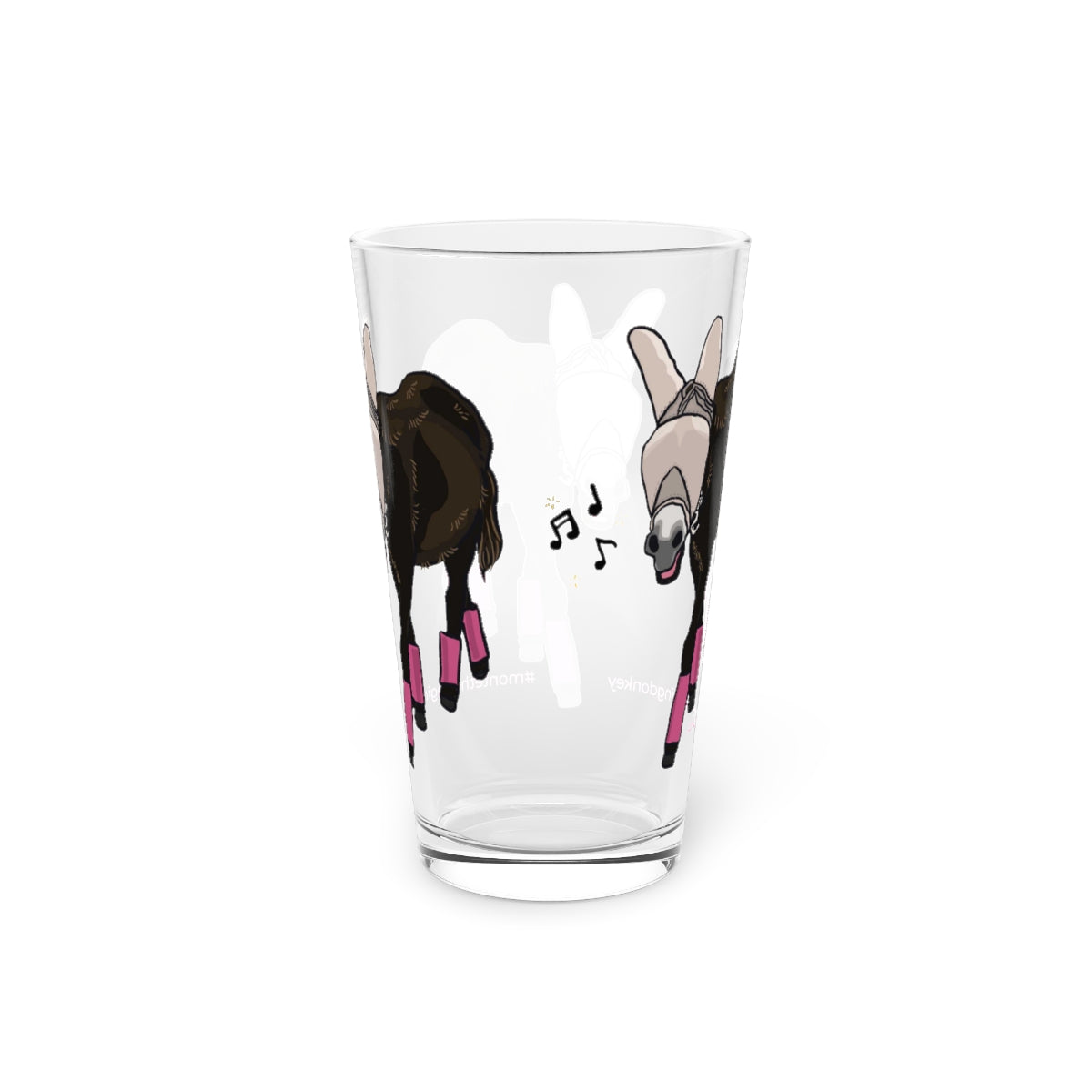 Monte the Singing Donkey - Fly Gear Pint Glass, 16oz