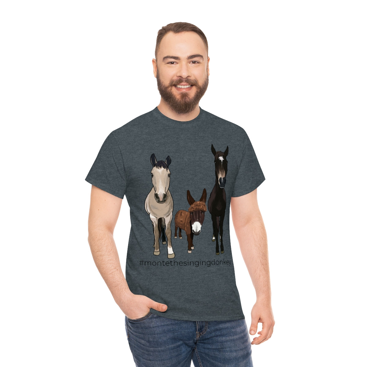 Monte the Singing Donkey and The Brudders Unisex Heavy Cotton Tee (S-5X)