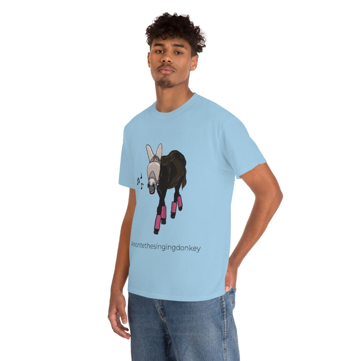 Monte the Singing Donkey Fly Gear Unisex Heavy Cotton Tee (S-5X)