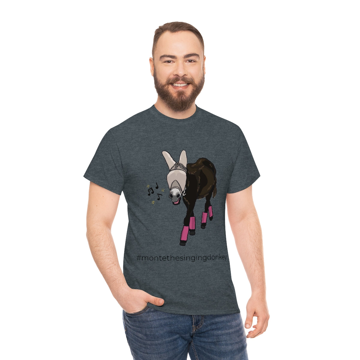 Monte the Singing Donkey Fly Gear Unisex Heavy Cotton Tee (S-5X)