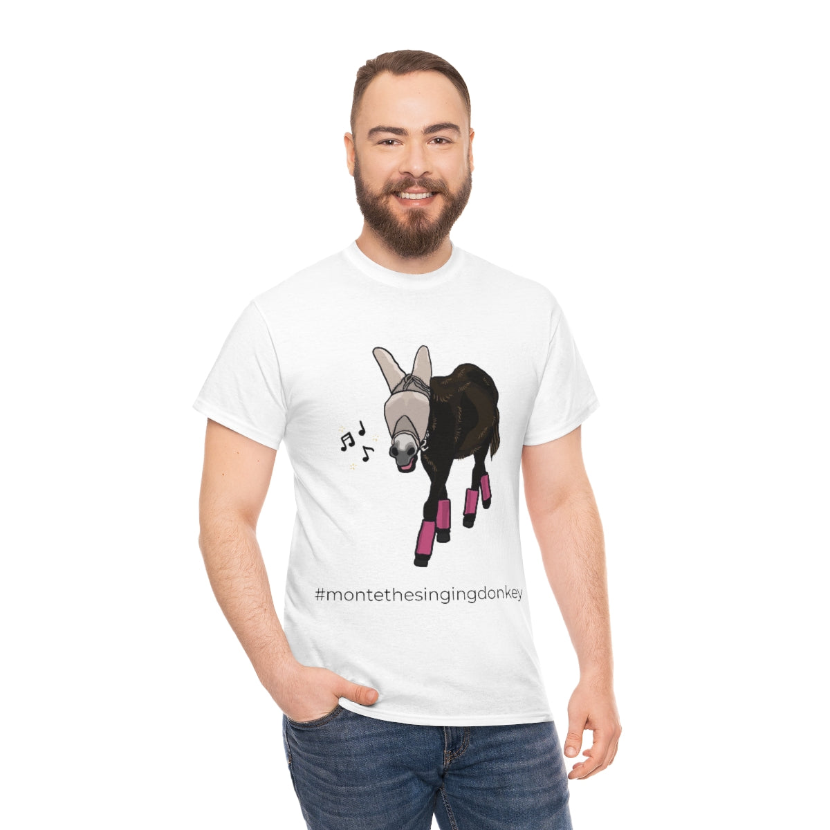 Monte the Singing Donkey Fly Gear Unisex Heavy Cotton Tee (S-5X)