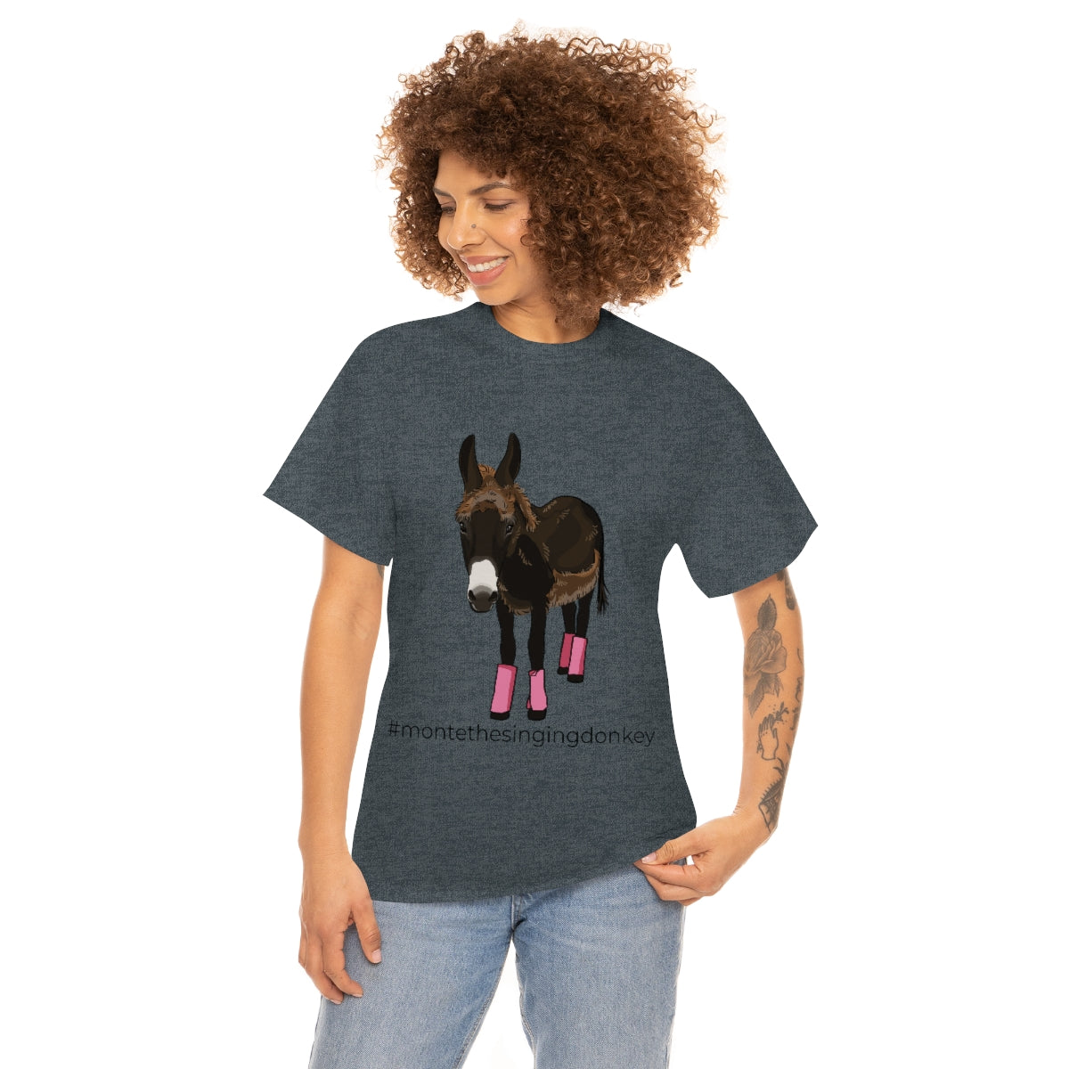 Monte the Singing Donkey Fly Gear Unisex Heavy Cotton Tee (S-5X)