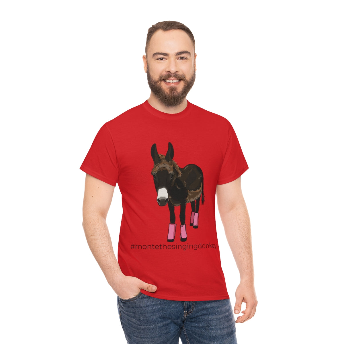 Monte the Singing Donkey Fly Gear Unisex Heavy Cotton Tee (S-5X)