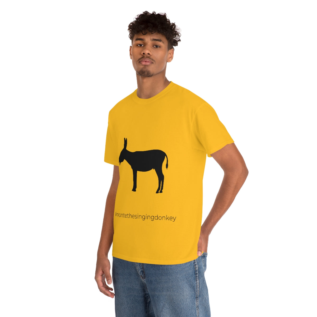 Monte the Singing Donkey Unisex Braying Silhouette Heavy Cotton Tee (S-5X)