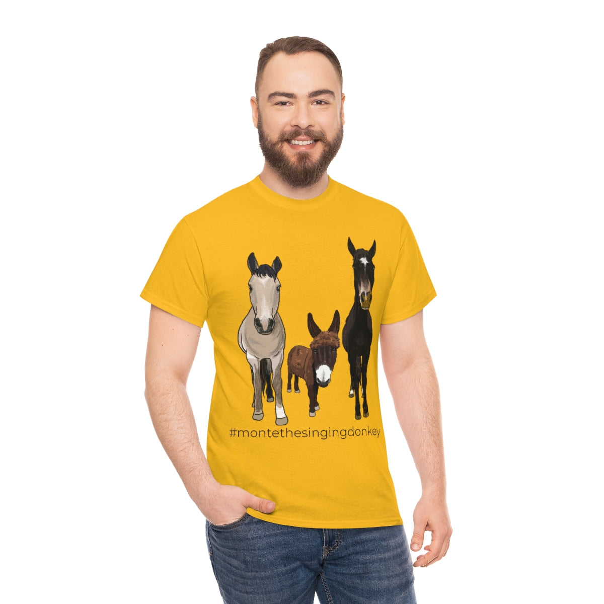 Monte the Singing Donkey and The Brudders Unisex Heavy Cotton Tee (S-5X)