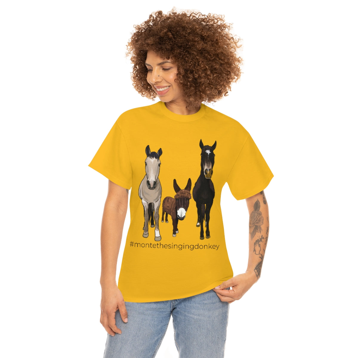 Monte the Singing Donkey and The Brudders Unisex Heavy Cotton Tee (S-5X)