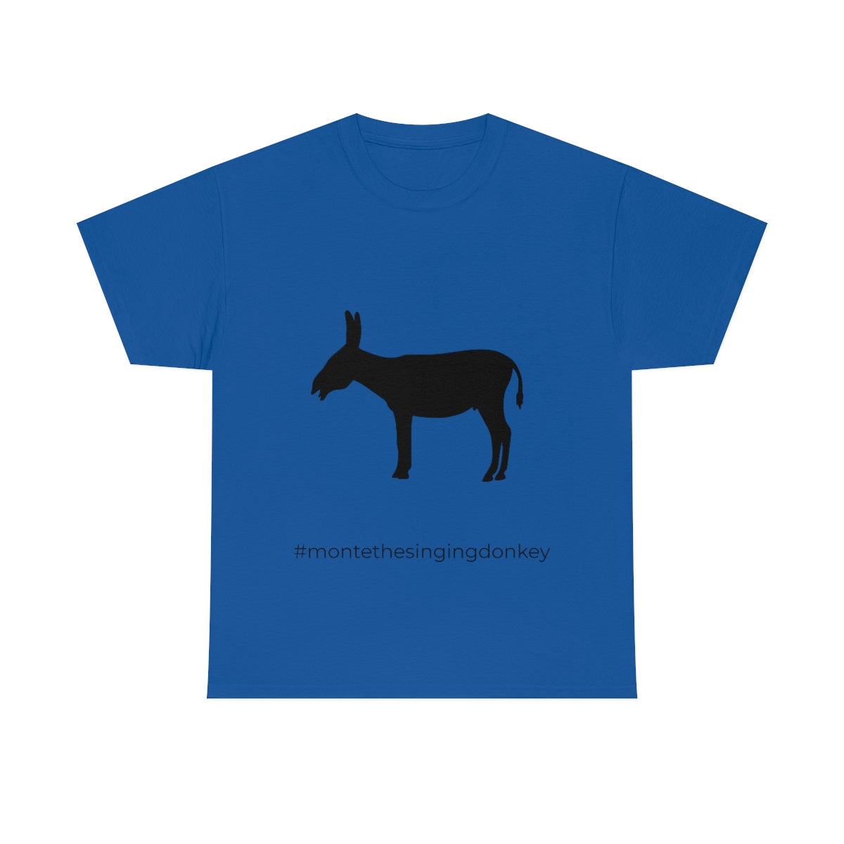 Monte the Singing Donkey Unisex Braying Silhouette Heavy Cotton Tee (S-5X)