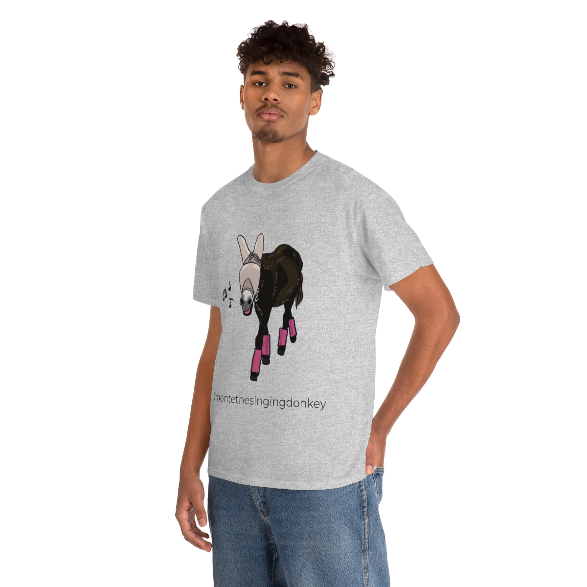 Monte the Singing Donkey Fly Gear Unisex Heavy Cotton Tee (S-5X)