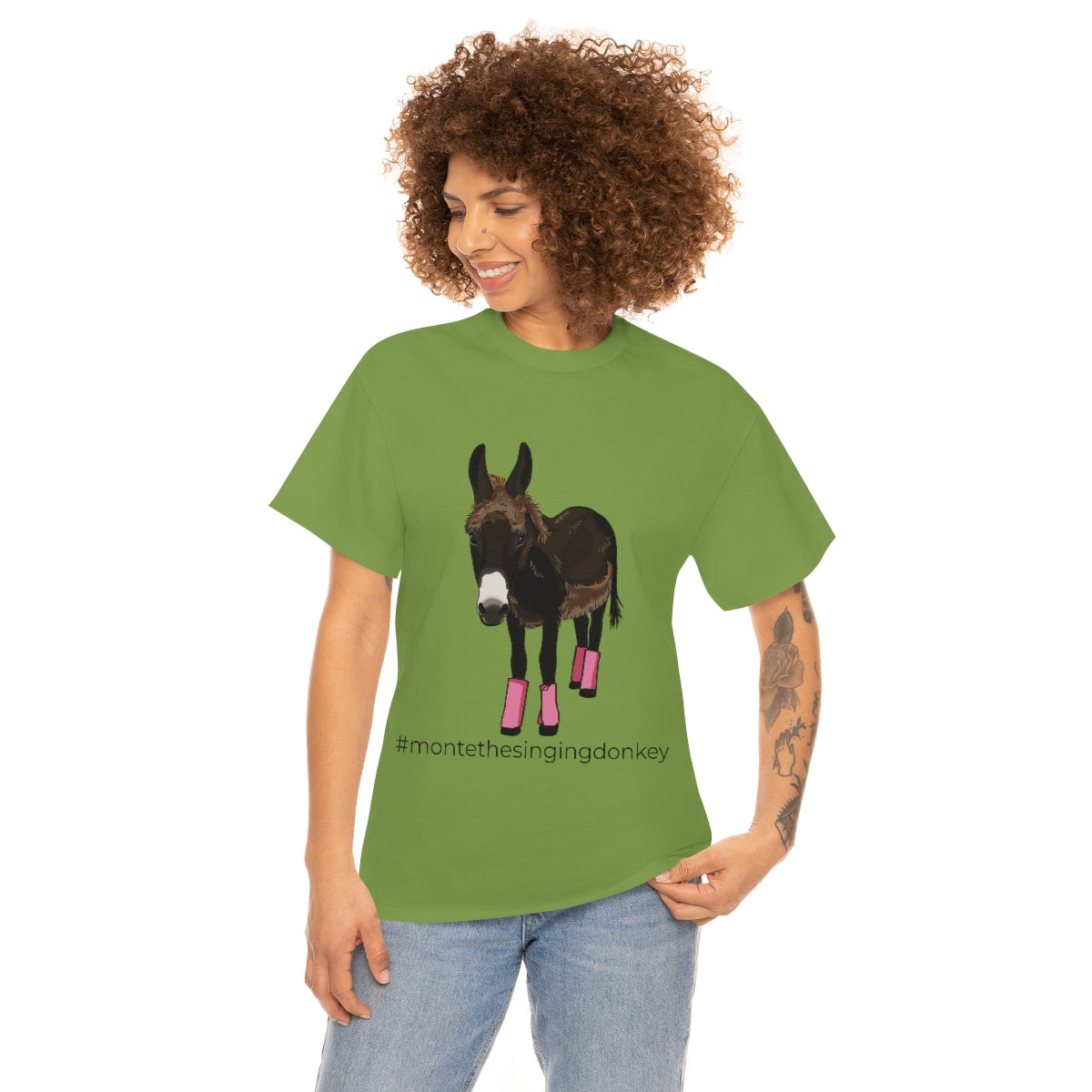 Monte the Singing Donkey Fly Gear Unisex Heavy Cotton Tee (S-5X)