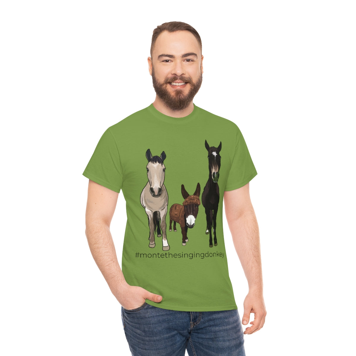 Monte the Singing Donkey and The Brudders Unisex Heavy Cotton Tee (S-5X)