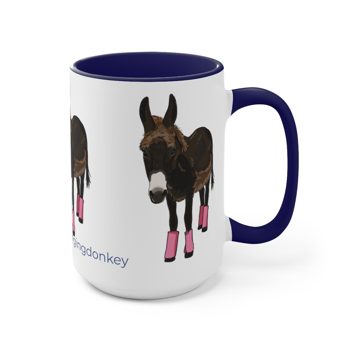 Mornings with Monte the Singing Donkey Summer Haircut Two-Tone Mugs, 15oz