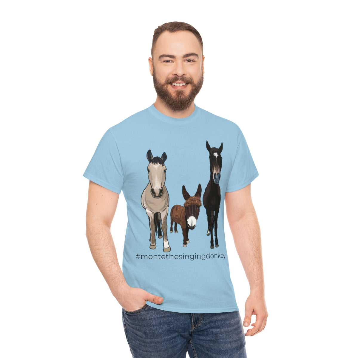 Monte the Singing Donkey and The Brudders Unisex Heavy Cotton Tee (S-5X)