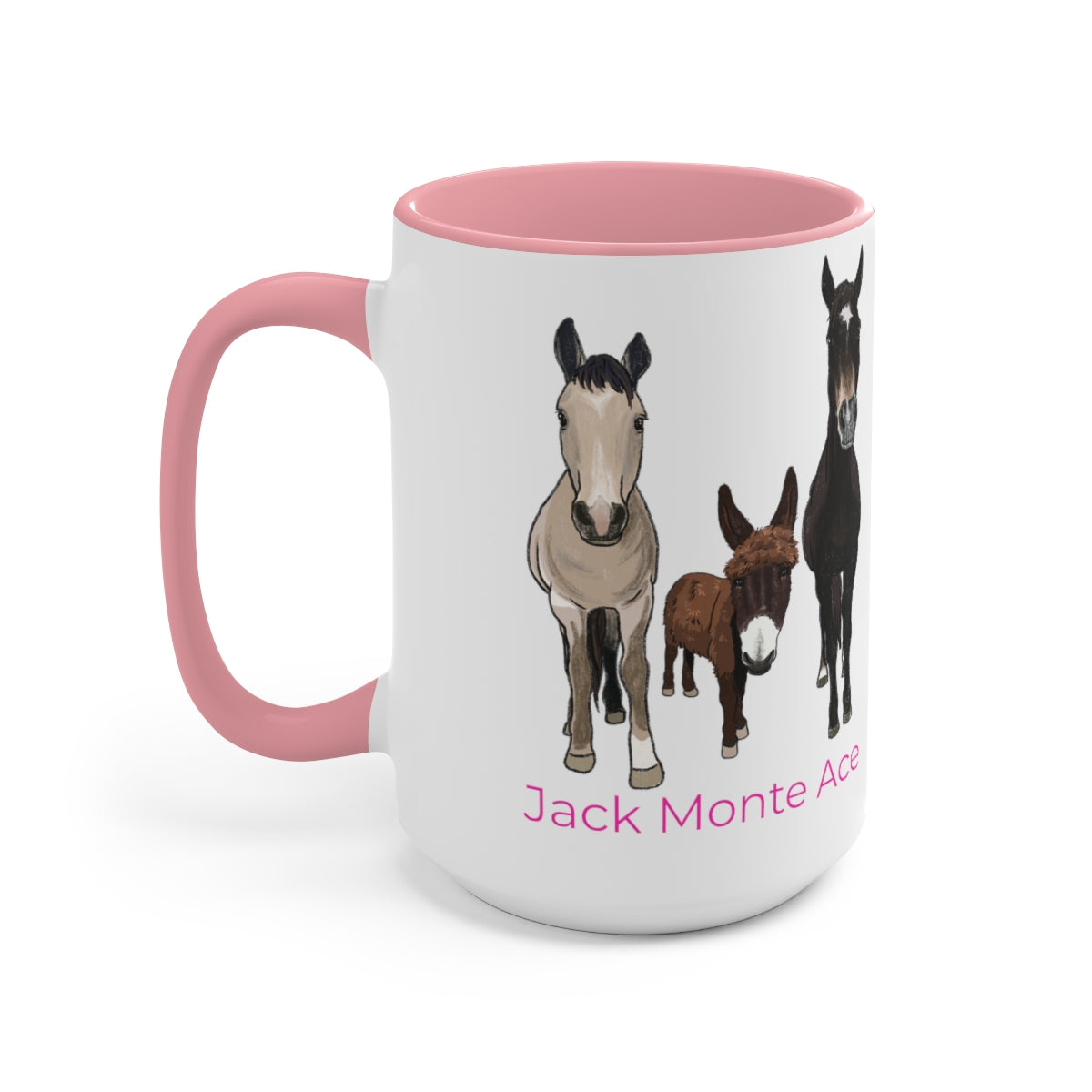 Mornings with Monte the Singing Donkey and The Brudders Two-Tone Mugs, 15oz