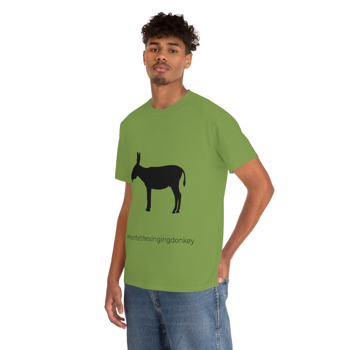 Monte the Singing Donkey Unisex Braying Silhouette Heavy Cotton Tee (S-5X)