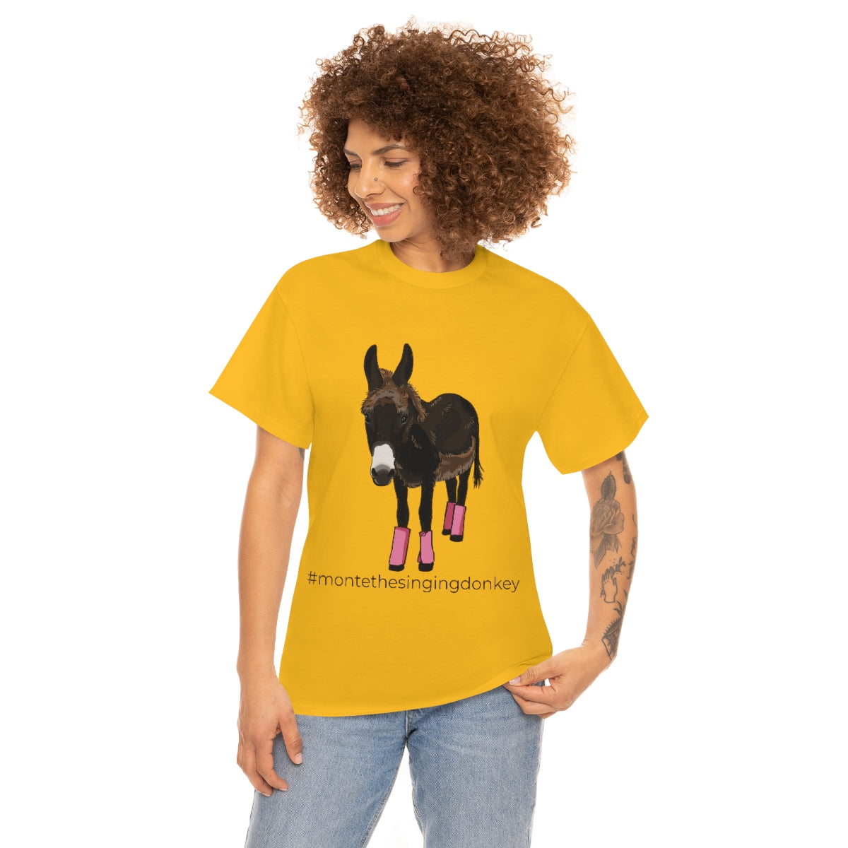 Monte the Singing Donkey Fly Gear Unisex Heavy Cotton Tee (S-5X)