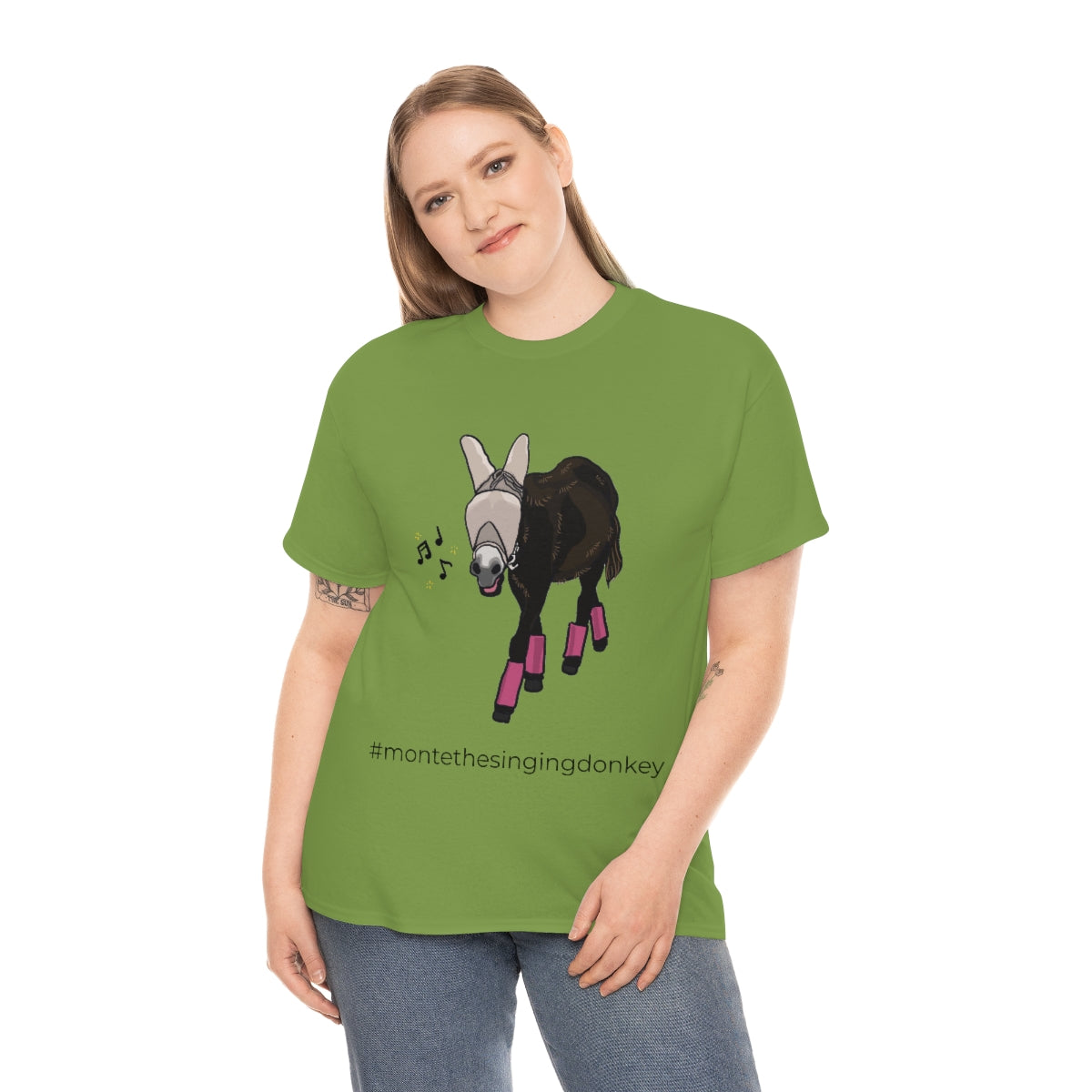 Monte the Singing Donkey Fly Gear Unisex Heavy Cotton Tee (S-5X)