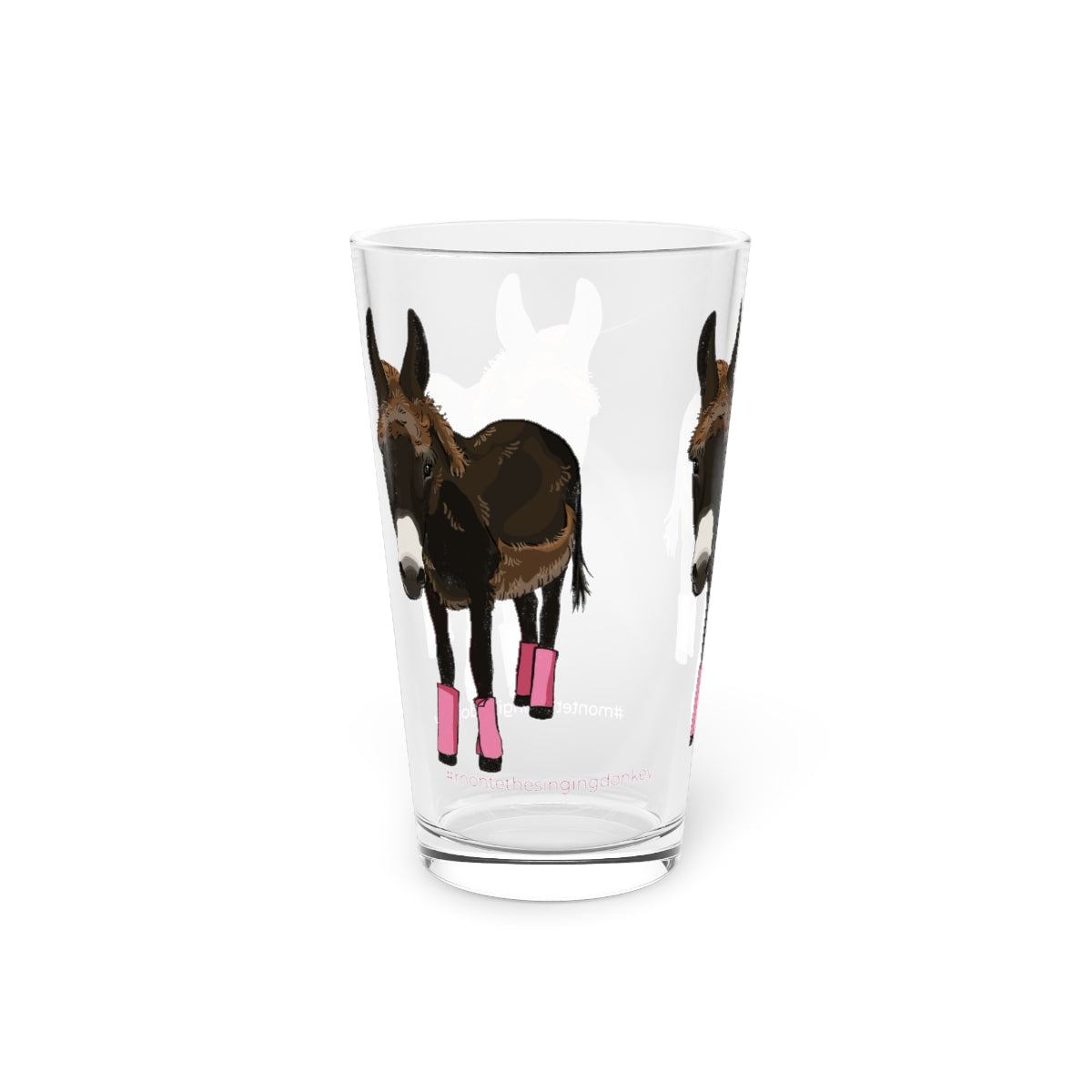 Monte the Singing Donkey - Summer Cut - Pint Glass - 16oz