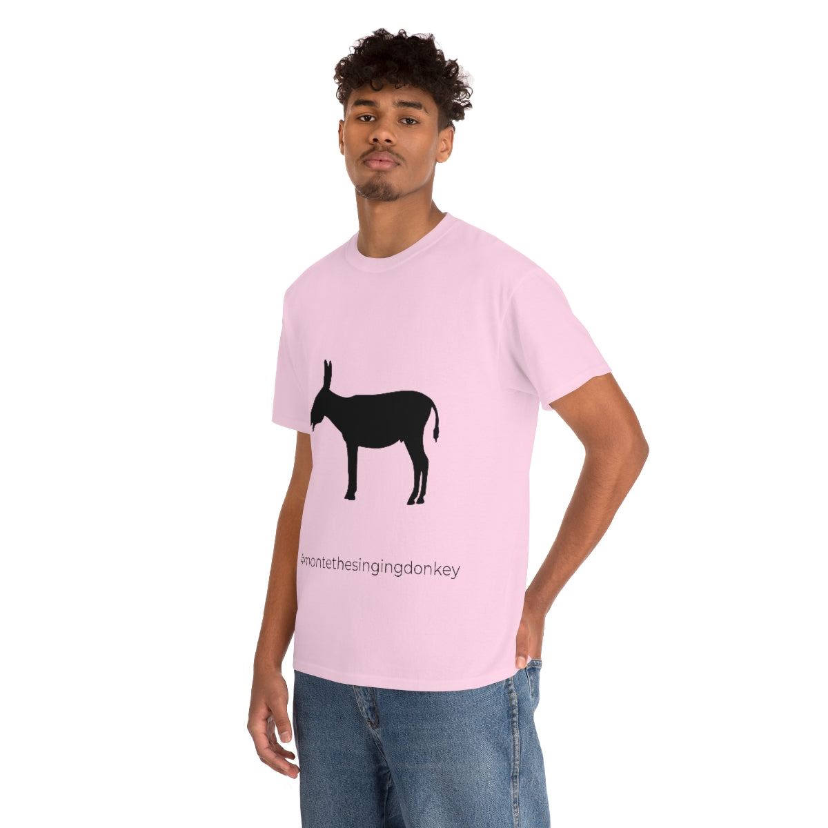 Monte the Singing Donkey Unisex Braying Silhouette Heavy Cotton Tee (S-5X)