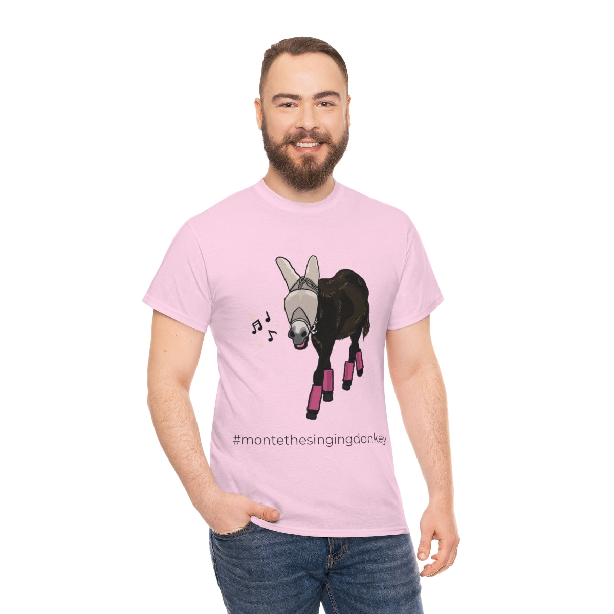Monte the Singing Donkey Fly Gear Unisex Heavy Cotton Tee (S-5X)