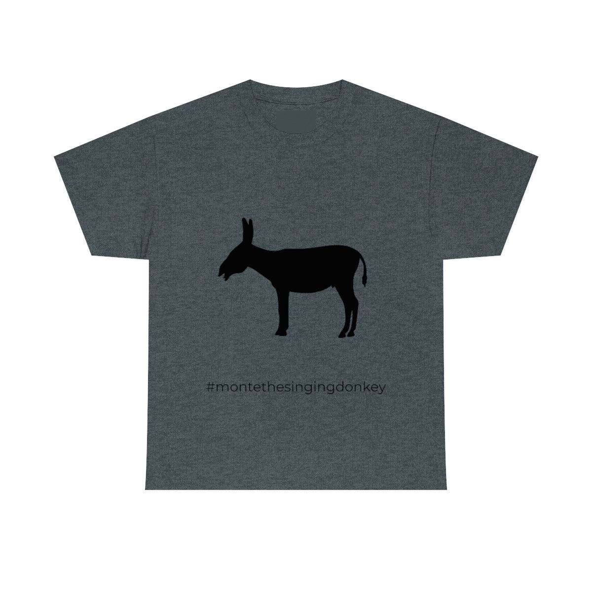 Monte the Singing Donkey Unisex Braying Silhouette Heavy Cotton Tee (S-5X)