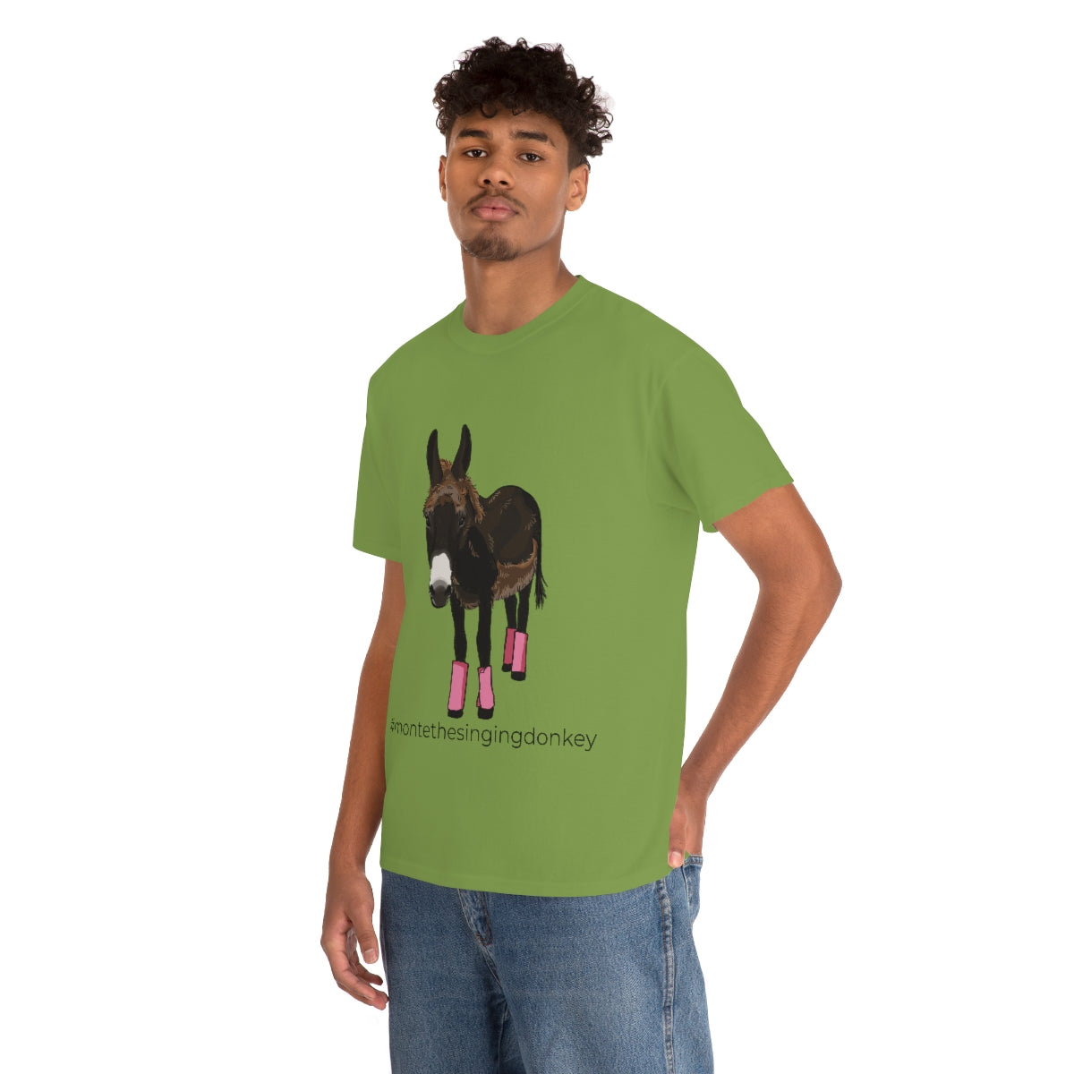 Monte the Singing Donkey Fly Gear Unisex Heavy Cotton Tee (S-5X)