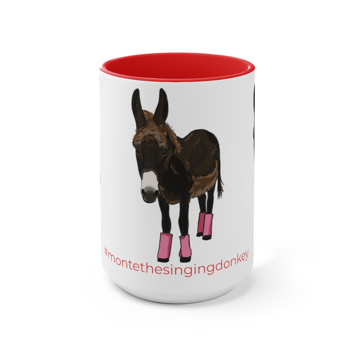 Mornings with Monte the Singing Donkey Summer Haircut Two-Tone Mugs, 15oz