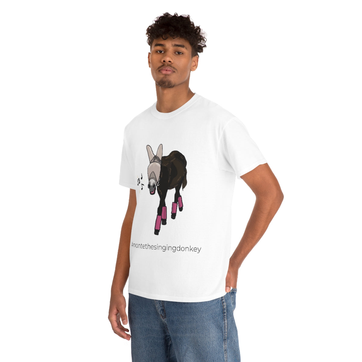 Monte the Singing Donkey Fly Gear Unisex Heavy Cotton Tee (S-5X)