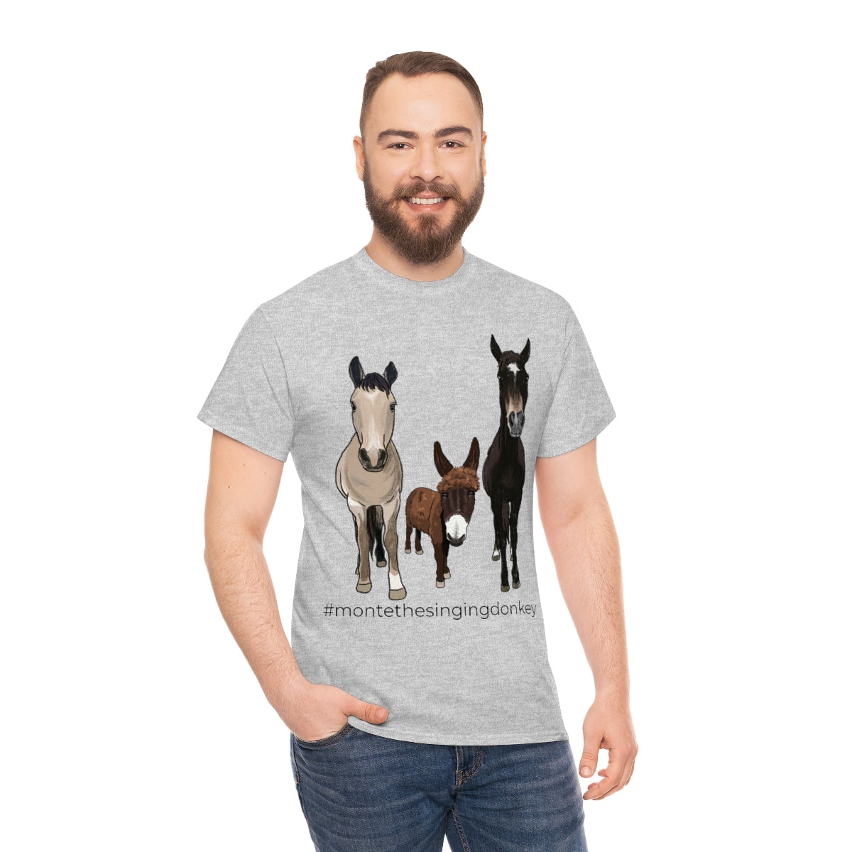 Monte the Singing Donkey and The Brudders Unisex Heavy Cotton Tee (S-5X)
