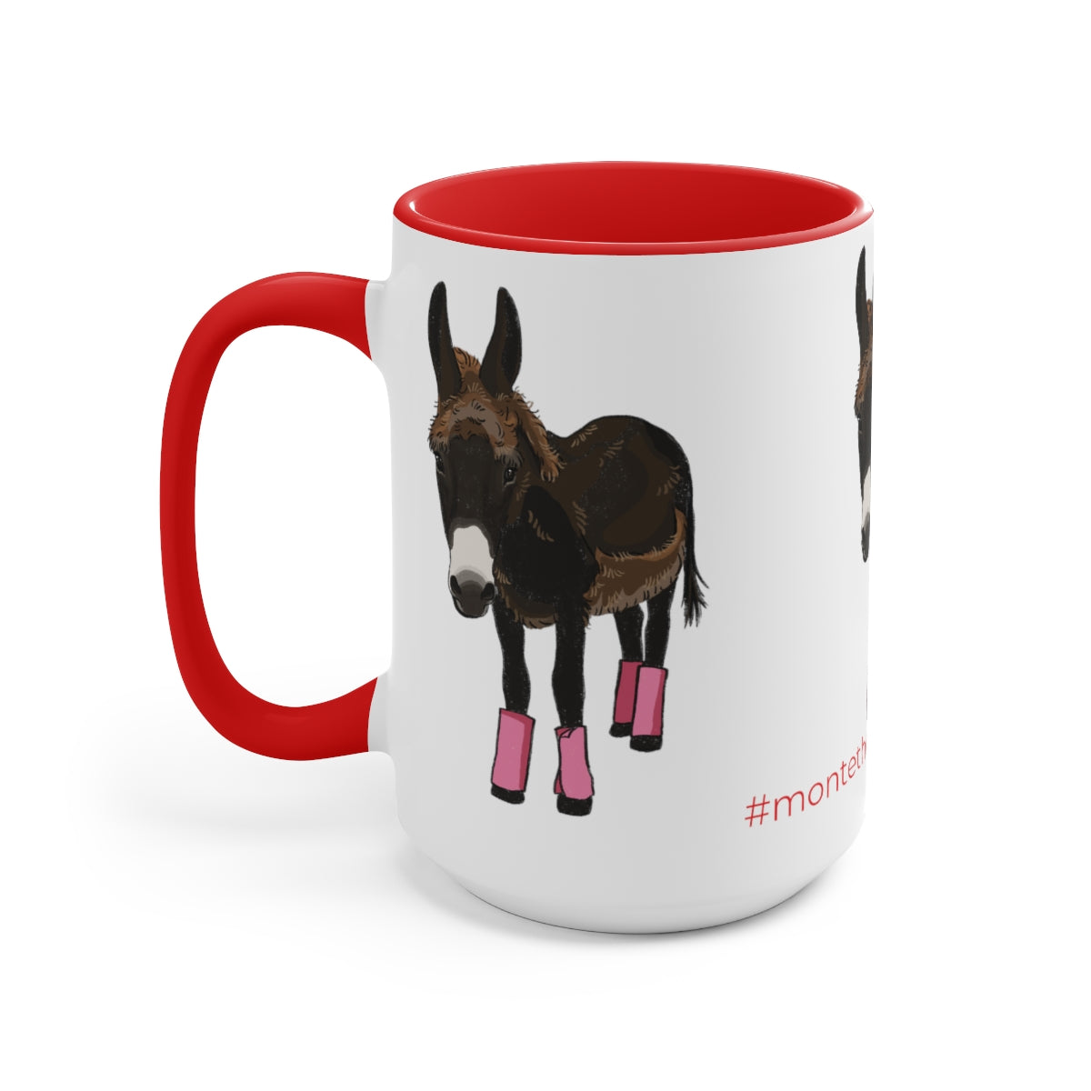 Mornings with Monte the Singing Donkey Summer Haircut Two-Tone Mugs, 15oz