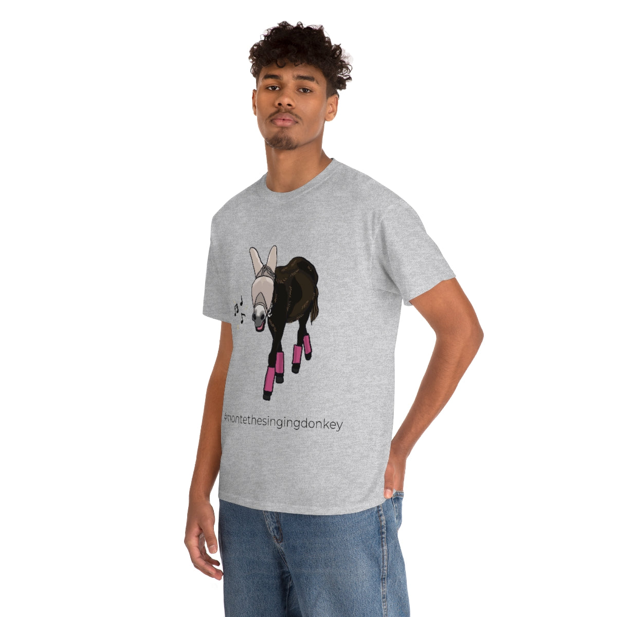 Monte the Singing Donkey Fly Gear Unisex Heavy Cotton Tee (S-5X)
