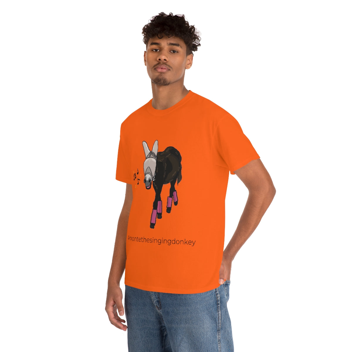 Monte the Singing Donkey Fly Gear Unisex Heavy Cotton Tee (S-5X)