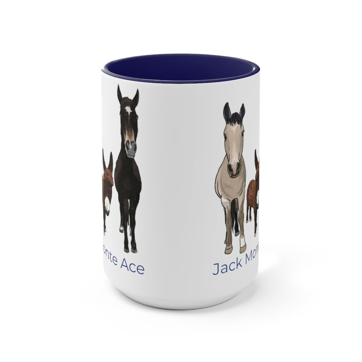 Mornings with Monte the Singing Donkey and The Brudders Two-Tone Mugs, 15oz