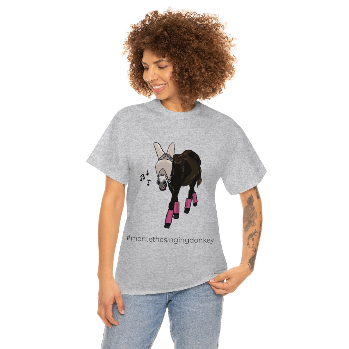 Monte the Singing Donkey Fly Gear Unisex Heavy Cotton Tee (S-5X)