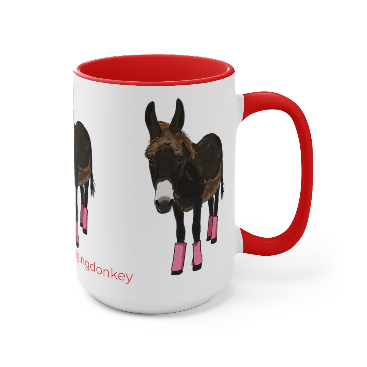 Mornings with Monte the Singing Donkey Summer Haircut Two-Tone Mugs, 15oz