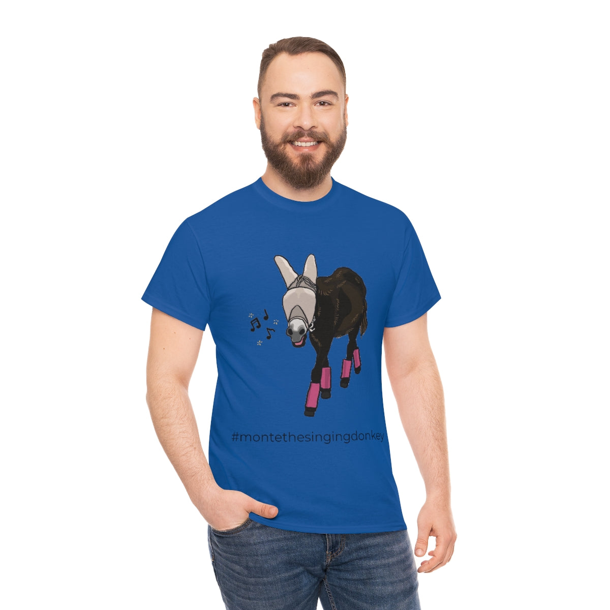 Monte the Singing Donkey Fly Gear Unisex Heavy Cotton Tee (S-5X)