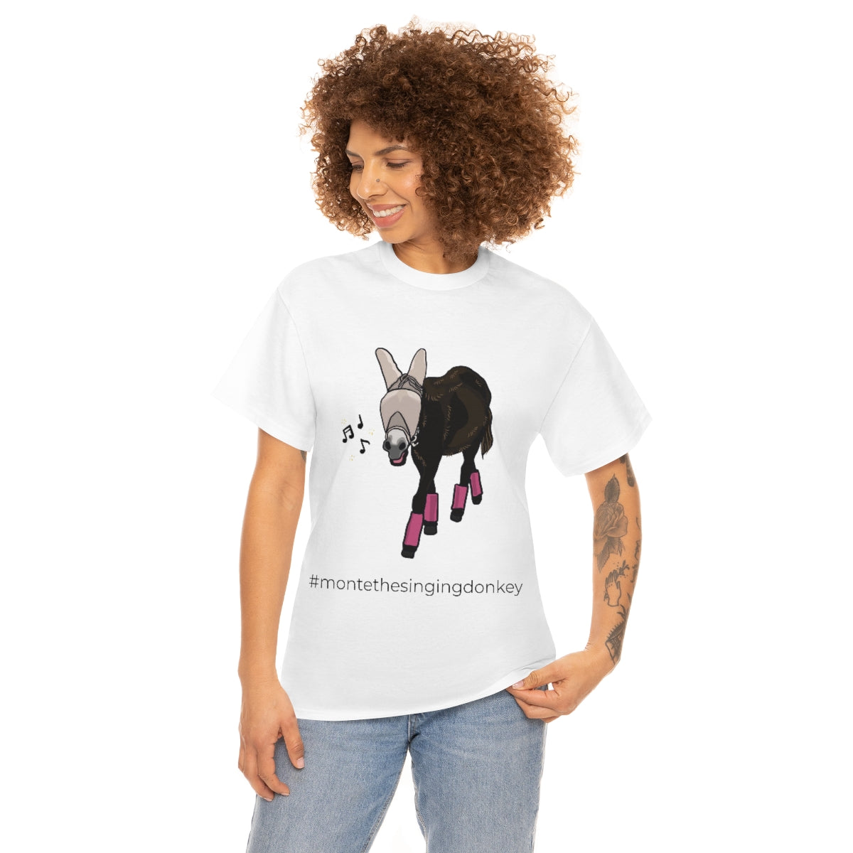 Monte the Singing Donkey Fly Gear Unisex Heavy Cotton Tee (S-5X)