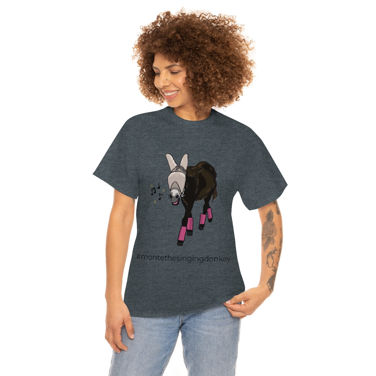 Monte the Singing Donkey Fly Gear Unisex Heavy Cotton Tee (S-5X)