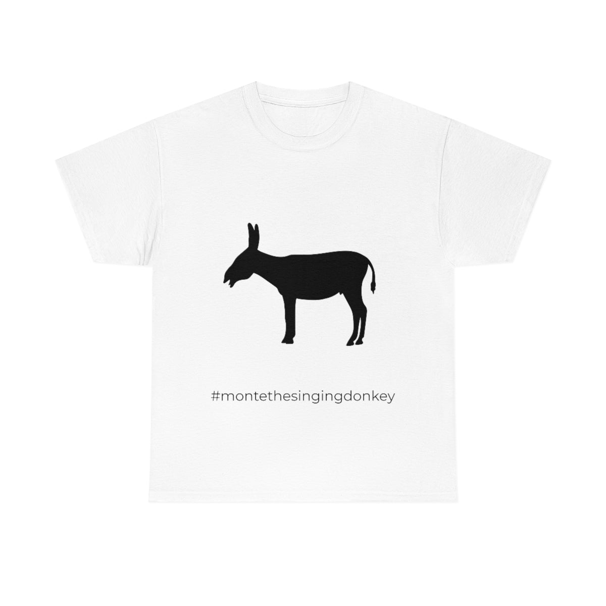 Monte the Singing Donkey Unisex Braying Silhouette Heavy Cotton Tee (S-5X)