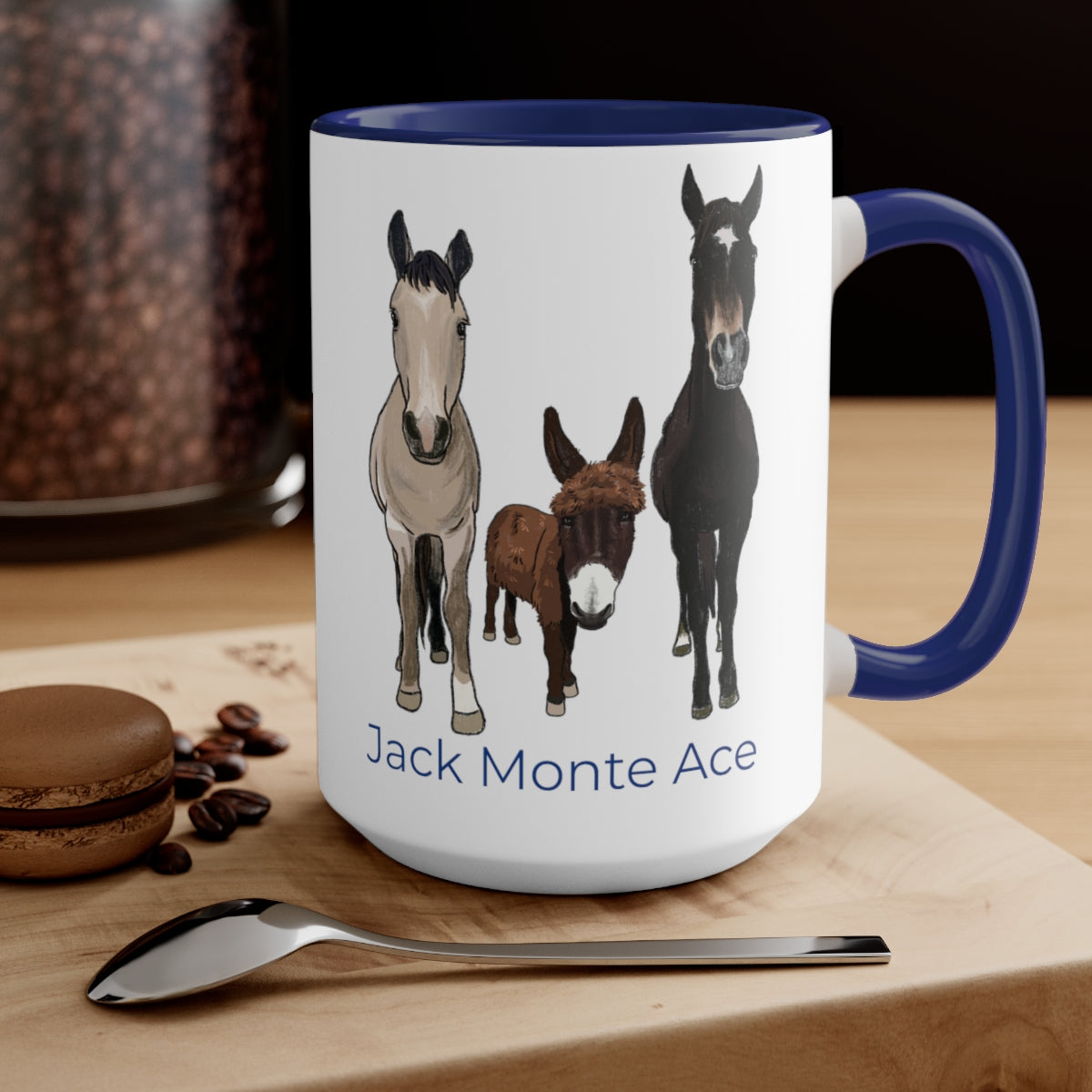 Mornings with Monte the Singing Donkey and The Brudders Two-Tone Mugs, 15oz