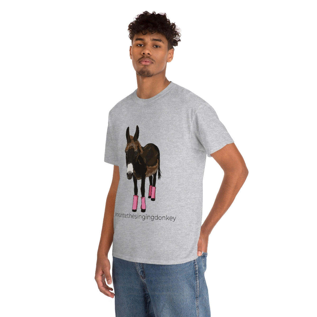 Monte the Singing Donkey Fly Gear Unisex Heavy Cotton Tee (S-5X)