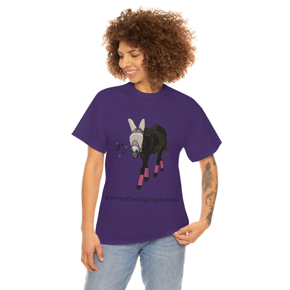 Monte the Singing Donkey Fly Gear Unisex Heavy Cotton Tee (S-5X)